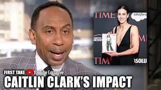 Stephen A. COMMENDS Caitlin Clark for her impact and self-awareness  | First Take YT Exclusive