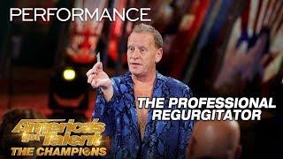 The Professional Regurgitator: Man Swallows Razor, Makes Magic - America's Got Talent: The Champions