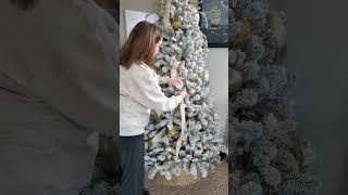 Easy way to add ribbon to a Christmas tree #HolidaywithYouTube #kingofchristmas #christmastree