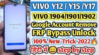 Vivo Y12/Y15/Y17 (1904) FRP Bypass Android 11 Without Pc | Y12 Google Account Remove New Trick 2022