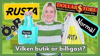 Köper samma varor i olika butiker | Vilken är billigast?