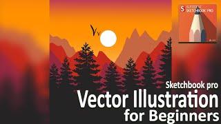 Vector illustration tutorial for complete beginners - Sketchbook pro - By Pallab Biswas