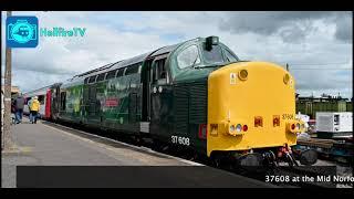 37608 Andromeda at the Mid Norfolk Railway 2024 with some loud thrash & clag!