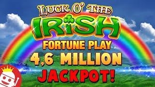  UK PLAYER TRIGGERS £4.6M JACKPOT ON LUCK O' THE IRISH FORTUNE PLAY!