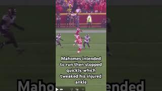 Mahomes hurt his ankle. #chiefs #chiefskingdom #stcf #shorts #mnf #nfl