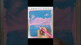 acrylic seascape painting🩷simple acrylic painting for beginners #art #painting #artist #shorts #yt