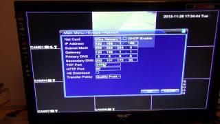 Network Setup on the DVR