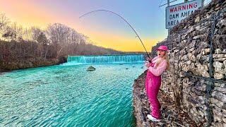 What Lives Beneath This RAGING SPILLWAY! (Surprise Catch!)