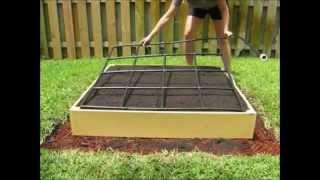 The Garden Grid watering system - A Square Foot Garden Planting Grid & Irrigation System in one.