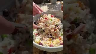 Insalata di Riso Classic Italian Summer Rice Salad #summerrecipes #italianrecipe #italiansalad #rice