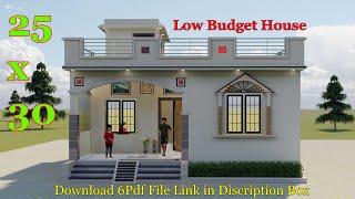 25'x30' House Design II Low Budget House Design For Village And city II 2Bhk House Plan