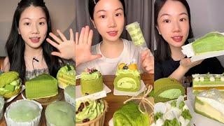 [ASMR] Mukbang Matcha Dessert & Cake  | ASMR Eating Show | #asmr #mukbang #matcha #cake #dessert