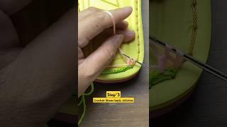 Step°3| Crochet Shoes basic stitches #mhmc #shorts #crochet #handmade #sewing #weavings