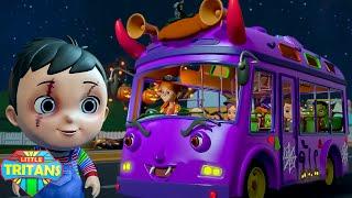 Halloween Wheels On The Bus + More Spooky Rhymes And Scary Cartoons for Kids