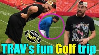 FULL VIDEO! Travis Kelce enjoys a funny Golf outing with Ross Travis at Arrowhead stadium