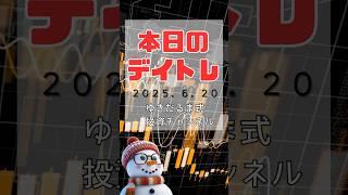 ゆきだるま式デイトレ25.6.20#投資 #デイトレード #株
