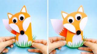 How to Make an Easy Paper Fox | Cute Paper Fox making at Home | DIY Paper Craft Ideas