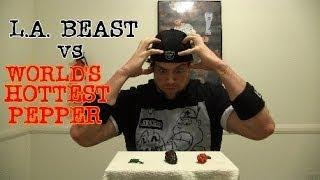 L.A. BEAST vs World's Hottest Pepper (Chocolate Bhutlah) Warning: Chuck Norris Status