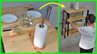 Como hacer Mesa plegable (planos y medidas) | Mesa abatible en estantería y estantes DIY