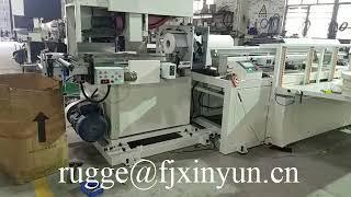 Automatic maxi roll paper band saw cutting machine