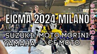 EICMA 2024 на русском!  Репортаж с главной мото выставки года! Suzuki, Yamaha, cf moto, moto morini