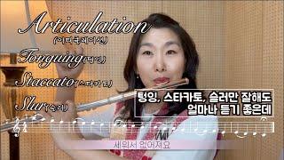 텅잉, 스타카토, 슬러(Articulation)만 잘해도 얼마나 듣기 좋은데/플루트 배우기/힐링플룻 HealingFlute