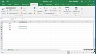 Excel Grundlagen: Summe aus mehreren Zellen bilden