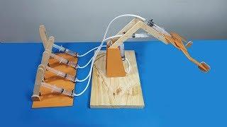 Robotic Arm with Hydraulic System, Robotic Hand How to do | Sagaz Perenne