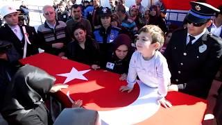 Şehit Polis Muhammed Uz'un Cenaze töreni Çağlak Köyü Aksaray