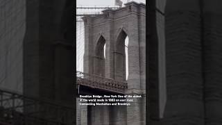 Brooklyn bridge built in 1883 on east river.One of the World’s oldest  bridges. #shorts#travel