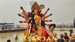 DURGA PUJA VISARJAN 2024|MAA DURGA PRATIMA VISARJAN AT KOLKATA BABUGHAT|KOLKATA DURGUA PUJA VISARJAN