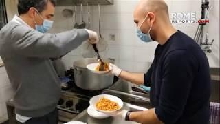 Despite coronavirus, Sant'Egidio keeps soup kitchen open for homeless people