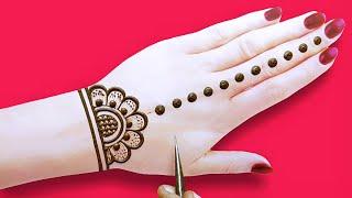 latest beautiful back hand Arabic mehndi design-gol tikki mehndi design-तीज त्यौहार मेहंदी डिजाइन