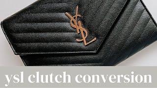 Saint Laurent Monogram Clutch Conversion with Samorga Organizer