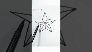 3D star drawing #shorts