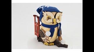 Kuhnert -  Rauchmann Eule mit Schlitten - Smoker Owl with sledge (37221)