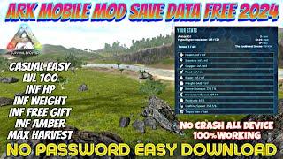 ARK MOBILE SAVE DATA | CASUAL EASY | LVL 100 | INF HP | INF AMBER | FREE GIFT | MAX HARVEST