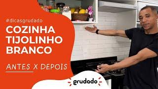 TRANSFORME SUA COZINHA COM O REVESTIMENTO TIJOLINHO BRANCO FOSCO DA GRUDADO!