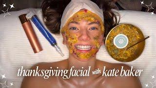 ASMR Facial on Kate Baker | Thanksgiving Floral Jelly Mask | Skinpen Microneedling & Herbal Steam