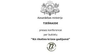 Aizsardzības ministrs iepazīstina ar bukletu "Kā rīkoties krīzes gadījumā"