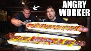 ATTEMPTING THE WORLD'S BIGGEST HOT DOG CHALLENGE | Joel Hansen