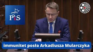 Piotr Uruski - immunitet posła Arkadiusza Mularczyka