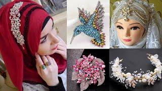 Hijab Accessories|Hijab Headband| Hijab Crown Chain|Pearl Pin Headpiece Jewellery |Stylist HijabPin