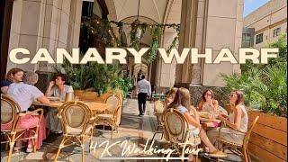 Summer Fun in Canary Wharf | 4K HDR London Walking Tour ‍️️