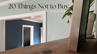 20 Things I Don't Buy as a Minimalist