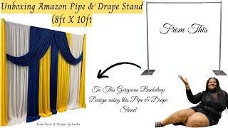 UNBOXING Pipe & Drape Stand from Amazon + REVIEW | Event Draping & Balloon Decor