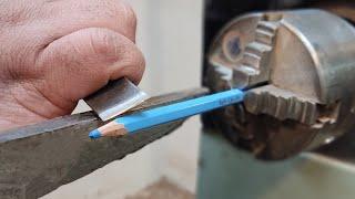 wood turning with colored pencils very delicate project