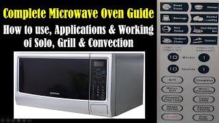 How to Use Microwave Oven - Microwave Oven Uses and Functions - Solo Grill and Convection Microwave