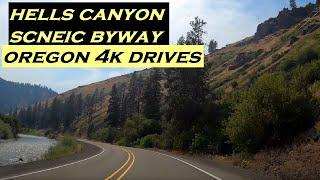 Hells Canyon Scenic Byway | 4k Drive | to La Grande, Oregon