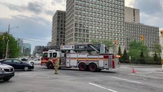 Ottawa emergency services on scene of a small crash involving a fuel truck.